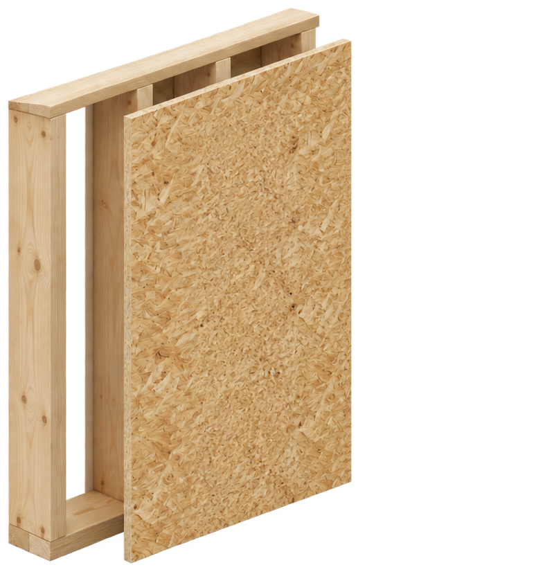 The wall as framing and sheathing only